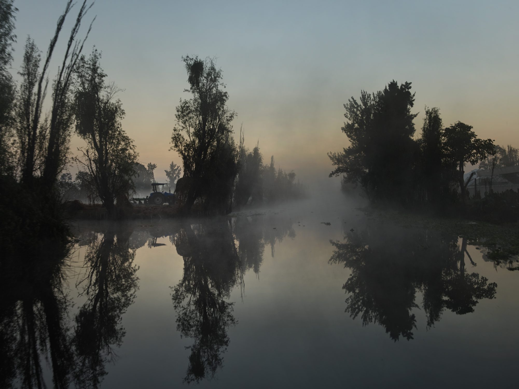 landscape early morning visiting the Chinampas mexico-city © by photographer Ruud Sies